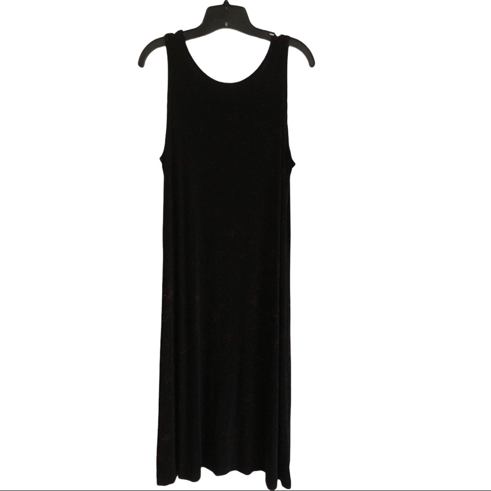 COLDWATER CREEK BLACK SPLATTER PAINT DRESS L